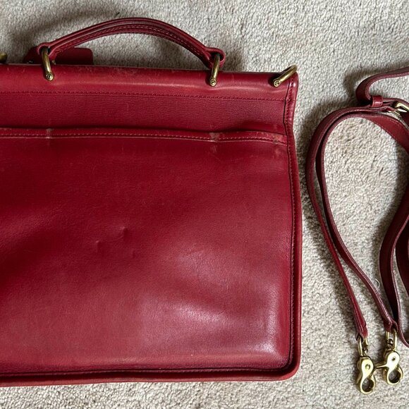 Vintage Red Coach Willis Bag - Picture 3 of 9